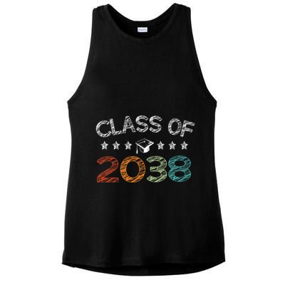 Class Of 2038 Grow With Me First Day School Ladies PosiCharge Tri-Blend Wicking Tank