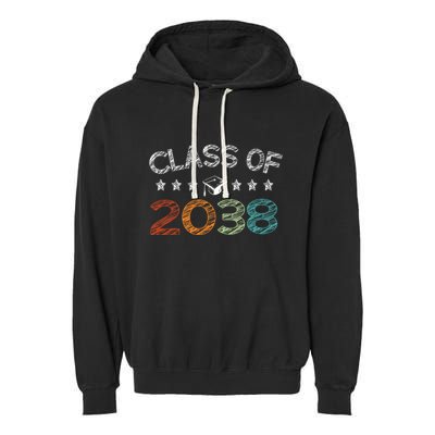 Class Of 2038 Grow With Me First Day School Garment-Dyed Fleece Hoodie