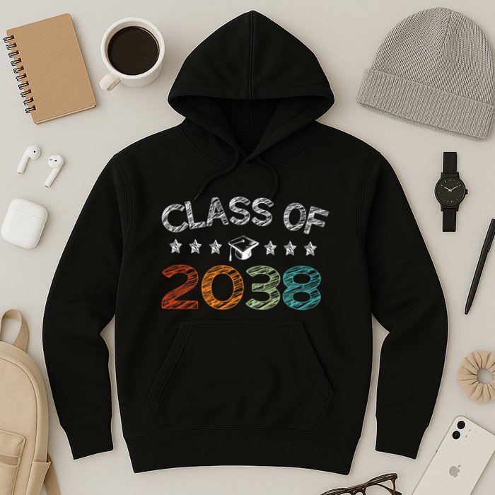 Class Of 2038 Grow With Me First Day School Hoodie
