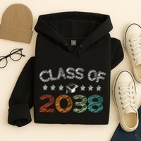 Class Of 2038 Grow With Me First Day School Hoodie
