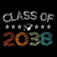 Class Of 2038 Grow With Me First Day School 7-Panel Snapback Hat