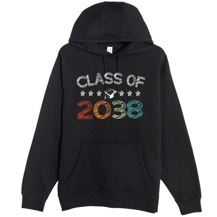 Class Of 2038 Grow With Me First Day School Premium Pullover Hoodie