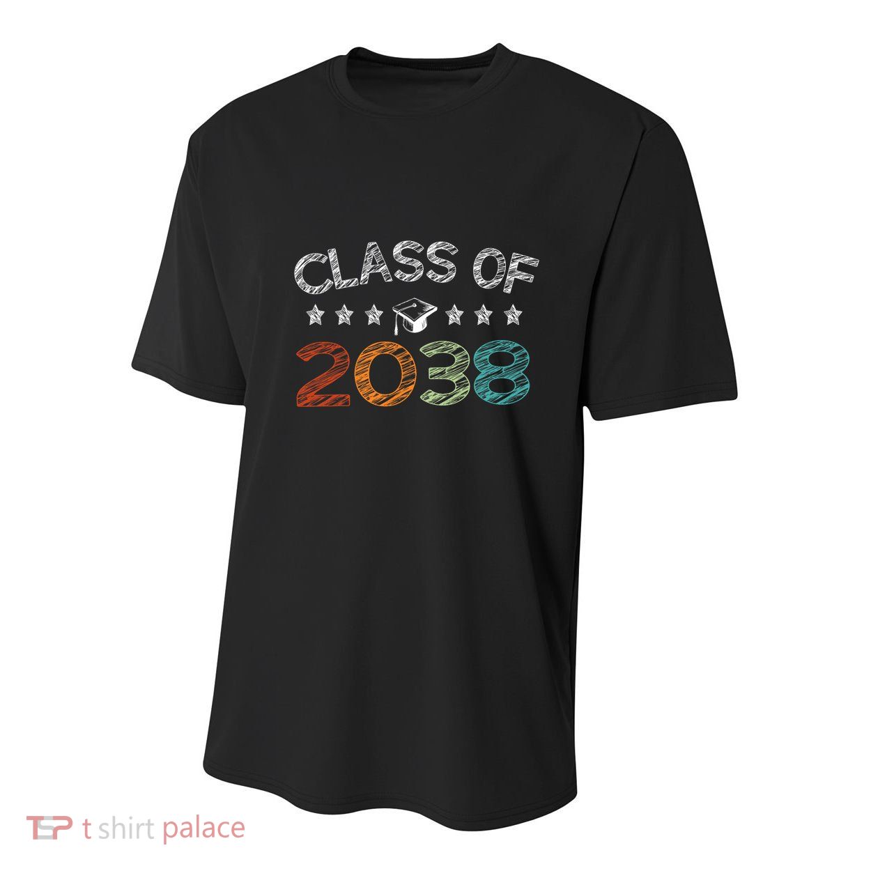 Class Of 2038 Grow With Me First Day School Youth Performance Sprint T-Shirt