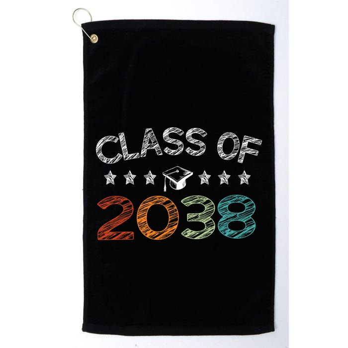 Class Of 2038 Grow With Me First Day School Golf Towel