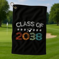 Class Of 2038 Grow With Me First Day School Golf Towel