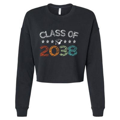 Class Of 2038 Grow With Me First Day School Cropped Pullover Crew