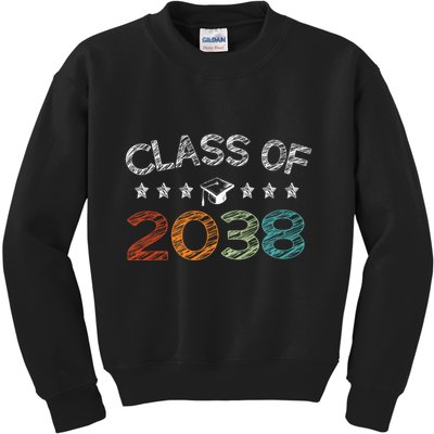 Class Of 2038 Grow With Me First Day School Kids Sweatshirt