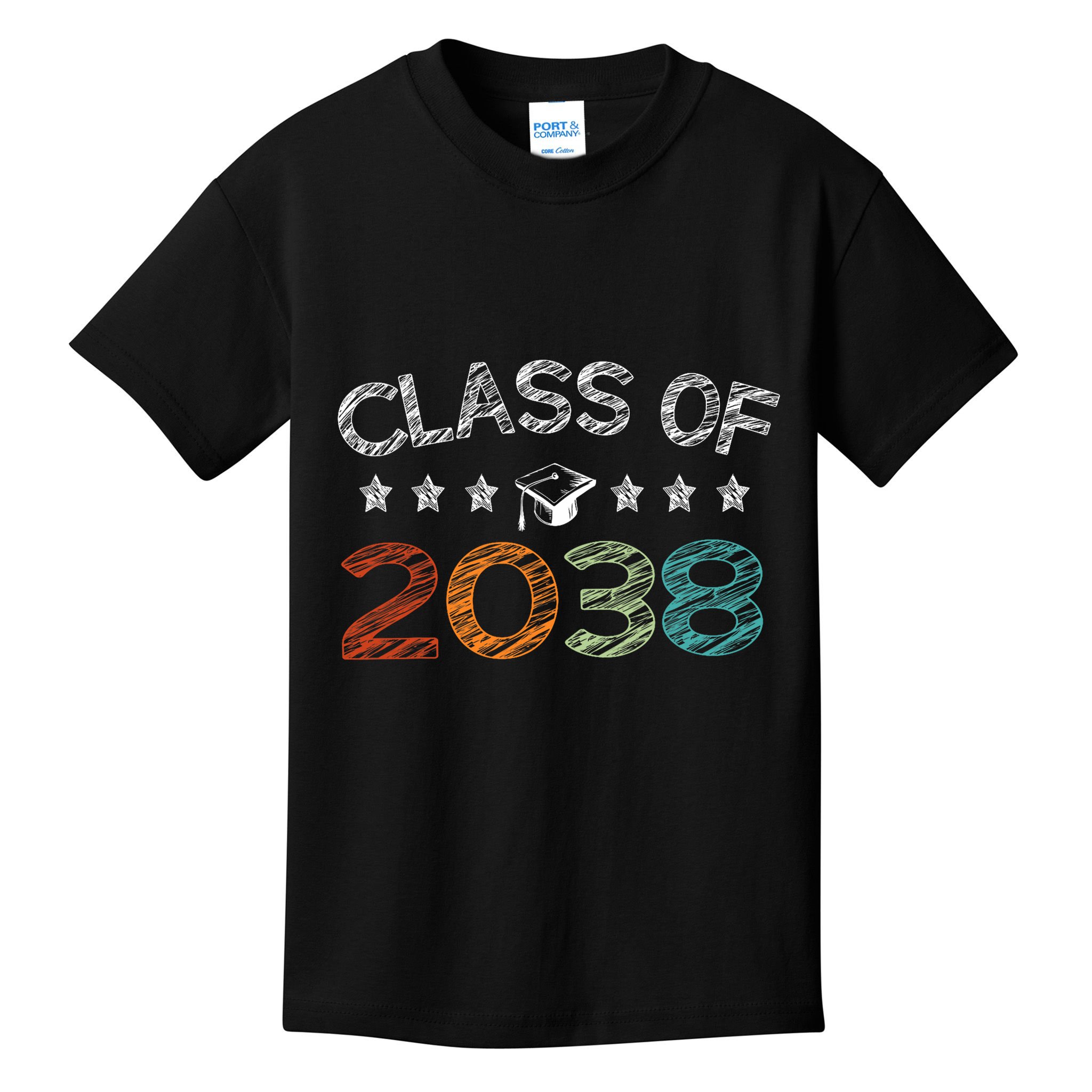Class Of 2038 Grow With Me First Day School Kids T-Shirt