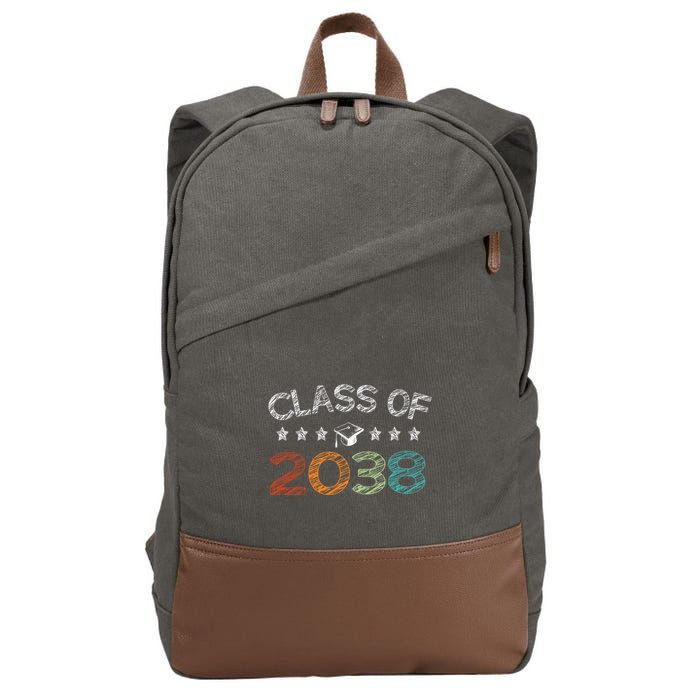 Class Of 2038 Grow With Me First Day School Cotton Canvas Backpack