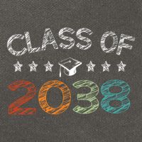 Class Of 2038 Grow With Me First Day School Cotton Canvas Backpack