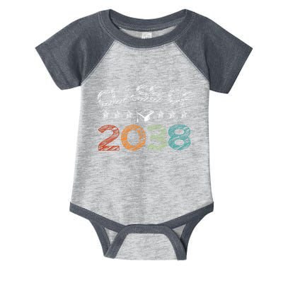 Class Of 2038 Grow With Me First Day School Infant Baby Jersey Bodysuit