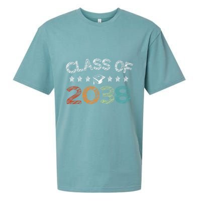 Class Of 2038 Grow With Me First Day School Sueded Cloud Jersey T-Shirt