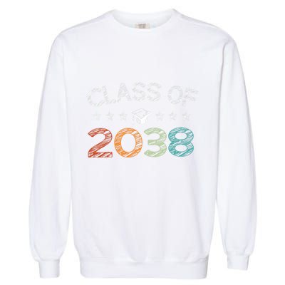 Class Of 2038 Grow With Me First Day School Garment-Dyed Sweatshirt