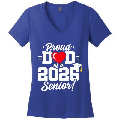 Class Of 2025 Senior Year Proud Dad Senior 2025 Gift Women's V-Neck T-Shirt