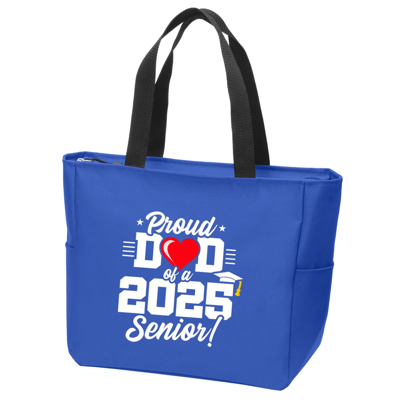 Class Of 2025 Senior Year Proud Dad Senior 2025 Gift Zip Tote Bag