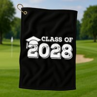 Class Of 2028 Senior Graduation 2028 Golf Towel