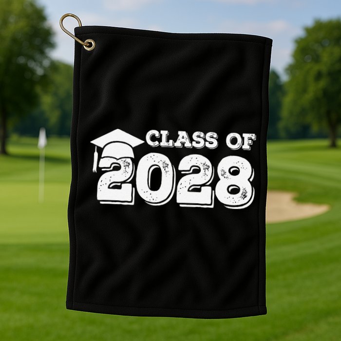 Class Of 2028 Senior Graduation 2028 Golf Towel