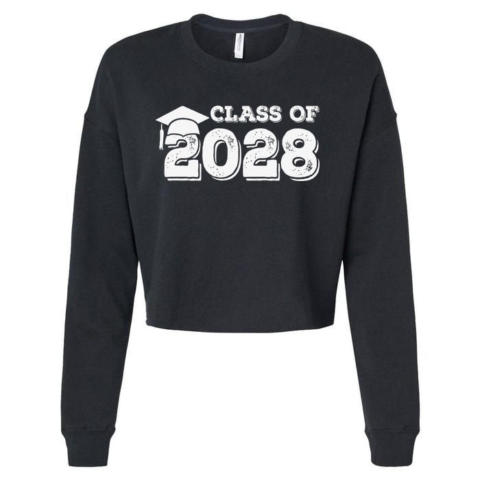 Class Of 2028 Senior Graduation 2028 Cropped Pullover Crew