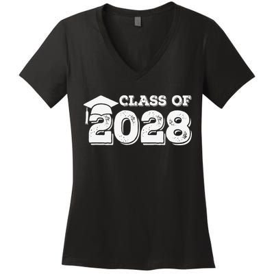 Class Of 2028 Senior Graduation 2028 Women's V-Neck T-Shirt