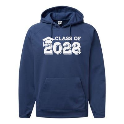 Class Of 2028 Senior Graduation 2028 Performance Fleece Hoodie