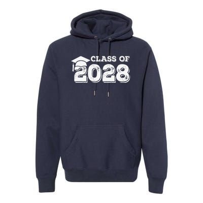 Class Of 2028 Senior Graduation 2028 Premium Hoodie