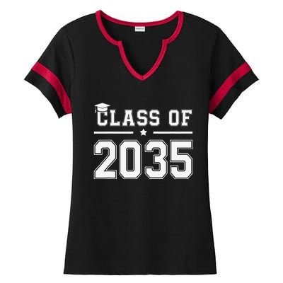 Class Of 2035 Grow With Me First Day Of Kindergarten Ladies Halftime Notch Neck Tee