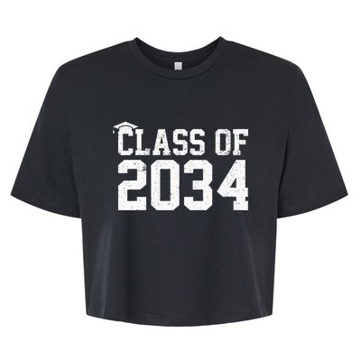 Class Of 2034 Grow With Me Graduation First Day Of School Bella+Canvas Jersey Crop Tee