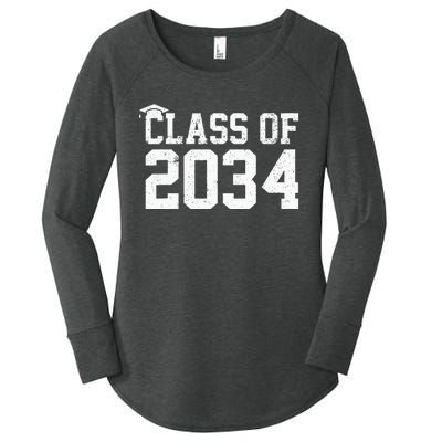 Class Of 2034 Grow With Me Graduation First Day Of School Women's Perfect Tri Tunic Long Sleeve Shirt