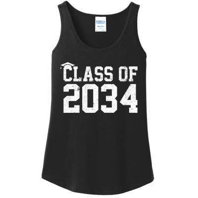 Class Of 2034 Grow With Me Graduation First Day Of School Ladies Essential Tank