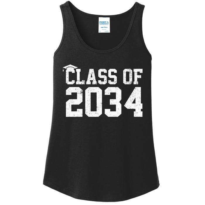 Class Of 2034 Grow With Me Graduation First Day Of School Ladies Essential Tank