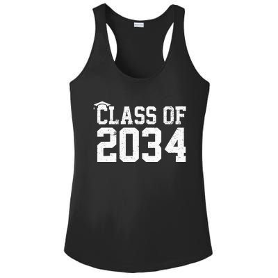 Class Of 2034 Grow With Me Graduation First Day Of School Ladies PosiCharge Competitor Racerback Tank