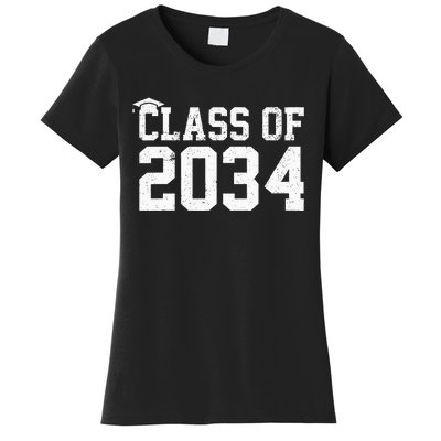 Class Of 2034 Grow With Me Graduation First Day Of School Women's T-Shirt