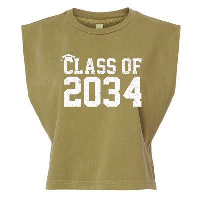 Class Of 2034 Grow With Me Graduation First Day Of School Garment-Dyed Women's Muscle Tee