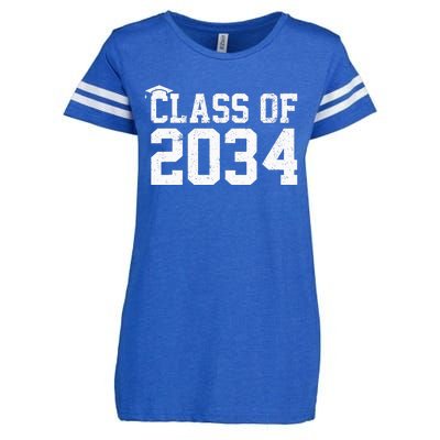 Class Of 2034 Grow With Me Graduation First Day Of School Enza Ladies Jersey Football T-Shirt