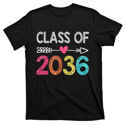 Class Of 2036 Grow With Me First Day Of Kindergarten T-Shirt