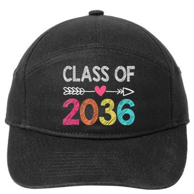 Class Of 2036 Grow With Me First Day Of Kindergarten 7-Panel Snapback Hat