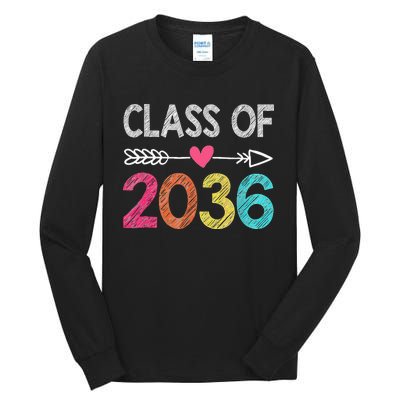 Class Of 2036 Grow With Me First Day Of Kindergarten Tall Long Sleeve T-Shirt