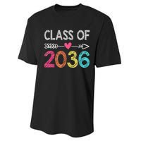 Class Of 2036 Grow With Me First Day Of Kindergarten Performance Sprint T-Shirt