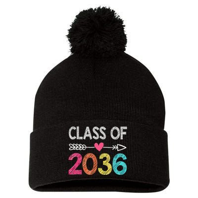 Class Of 2036 Grow With Me First Day Of Kindergarten Pom Pom 12in Knit Beanie