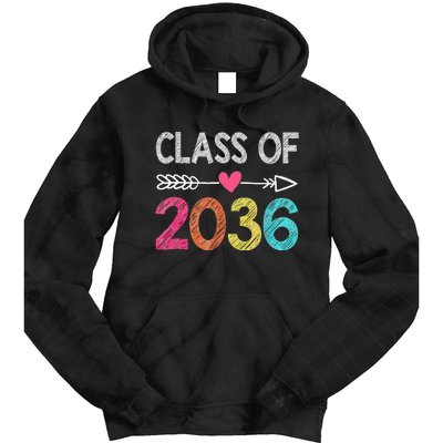 Class Of 2036 Grow With Me First Day Of Kindergarten Tie Dye Hoodie