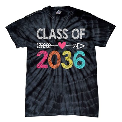 Class Of 2036 Grow With Me First Day Of Kindergarten Tie-Dye T-Shirt