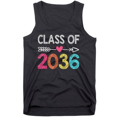 Class Of 2036 Grow With Me First Day Of Kindergarten Tank Top