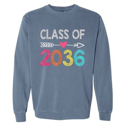 Class Of 2036 Grow With Me First Day Of Kindergarten Garment-Dyed Sweatshirt