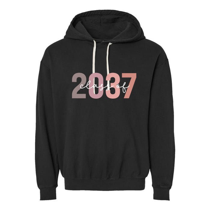 Class Of 2037 Grow With Me First Day Of School Graduation Garment-Dyed Fleece Hoodie