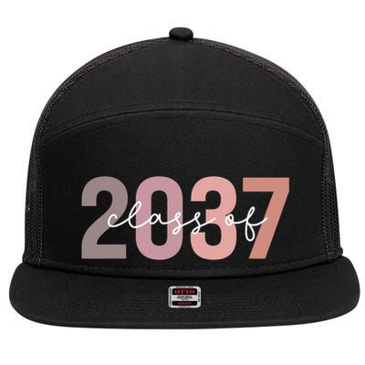 Class Of 2037 Grow With Me First Day Of School Graduation 7 Panel Mesh Trucker Snapback Hat