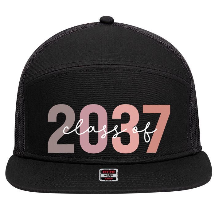 Class Of 2037 Grow With Me First Day Of School Graduation 7 Panel Mesh Trucker Snapback Hat