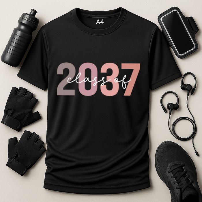 Class Of 2037 Grow With Me First Day Of School Graduation Performance Shirt