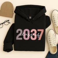 Class Of 2037 Grow With Me First Day Of School Graduation Hoodie