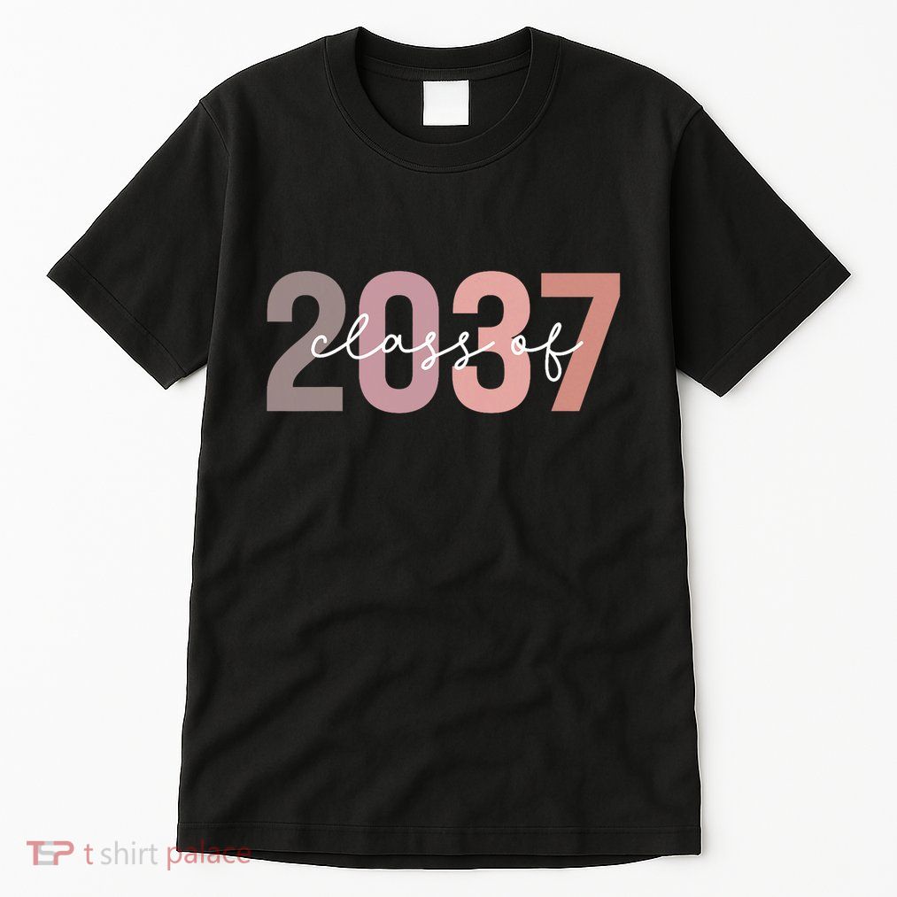 Class Of 2037 Grow With Me First Day Of School Graduation Tall T-Shirt