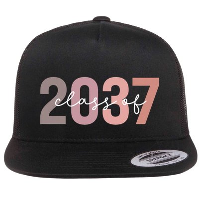 Class Of 2037 Grow With Me First Day Of School Graduation Flatbill Hat
